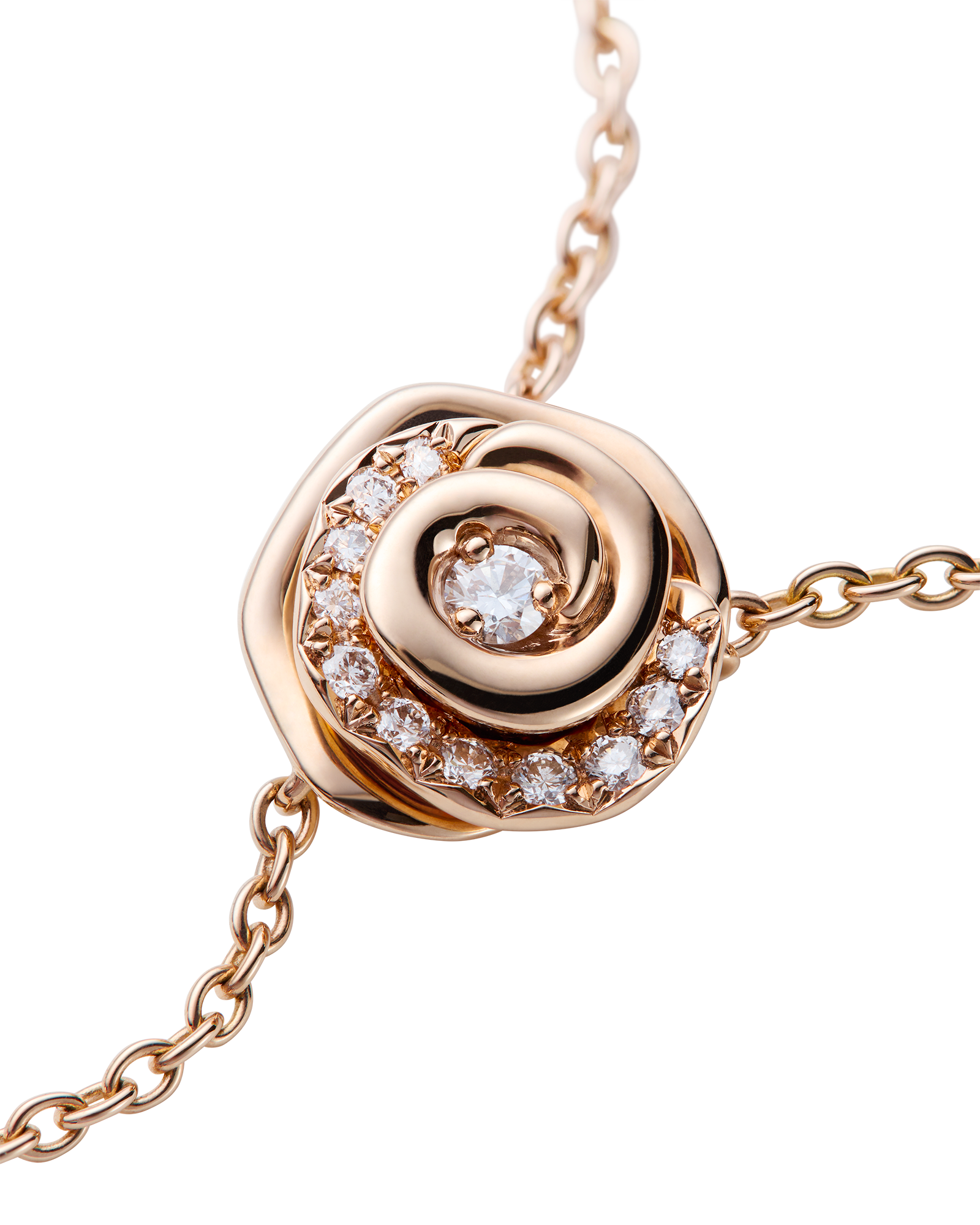 Akoya pearls and rose gold give the new design a softer interpretation of Dior’s enduring rose motif
